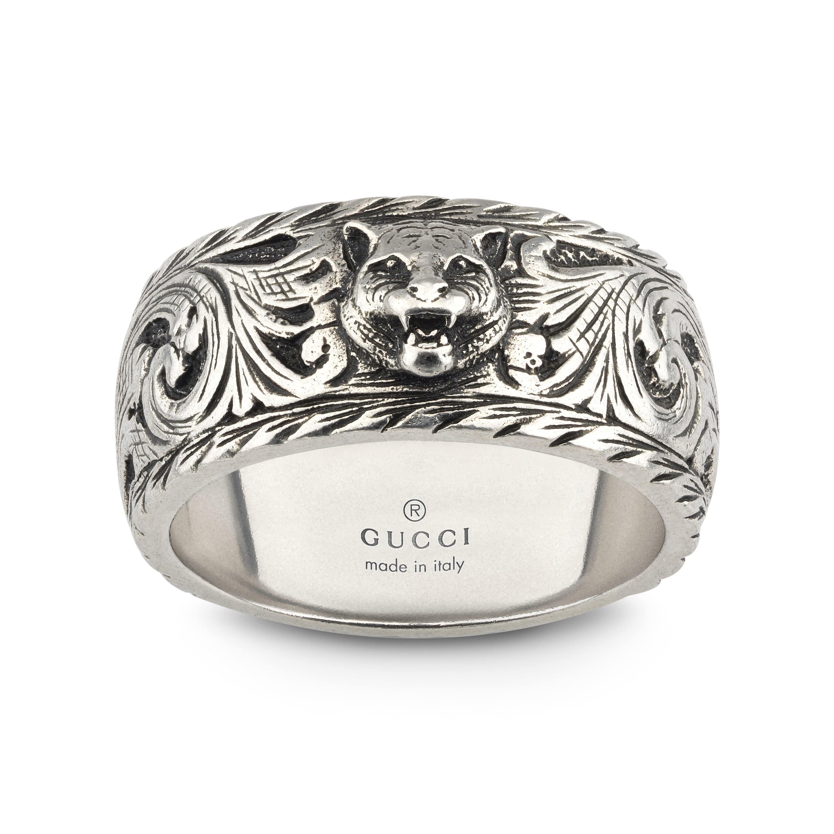 Silver store ring gucci