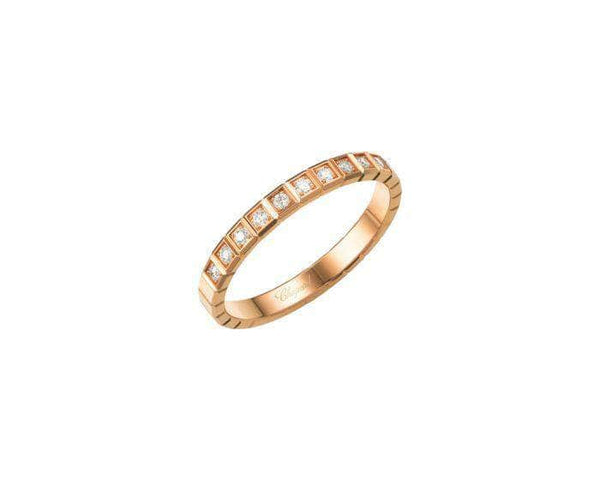 Chopard 18ct Rose Gold 11 Diamond Ice Cube Ring Emson Haig